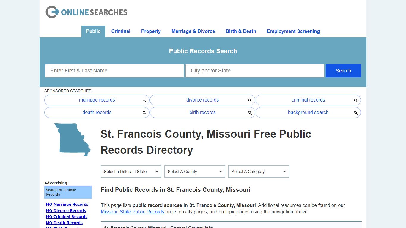 St. Francois County, Missouri Public Records Directory